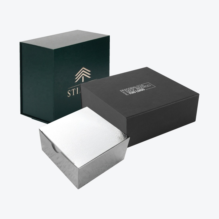 Silver foil boxes