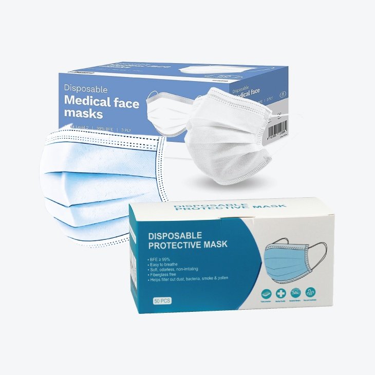 Surgical mask boxes