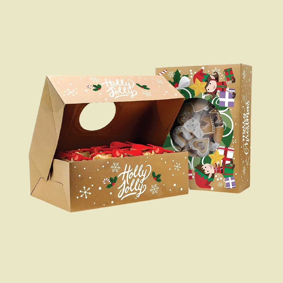 Xmas cookie box packaging